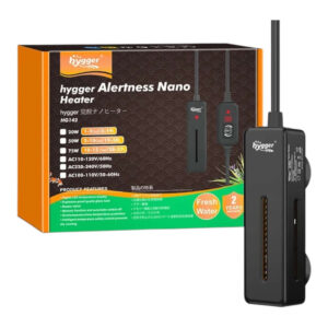 Hygger Alertness Nano Aquarium Heater with digital display and packaging