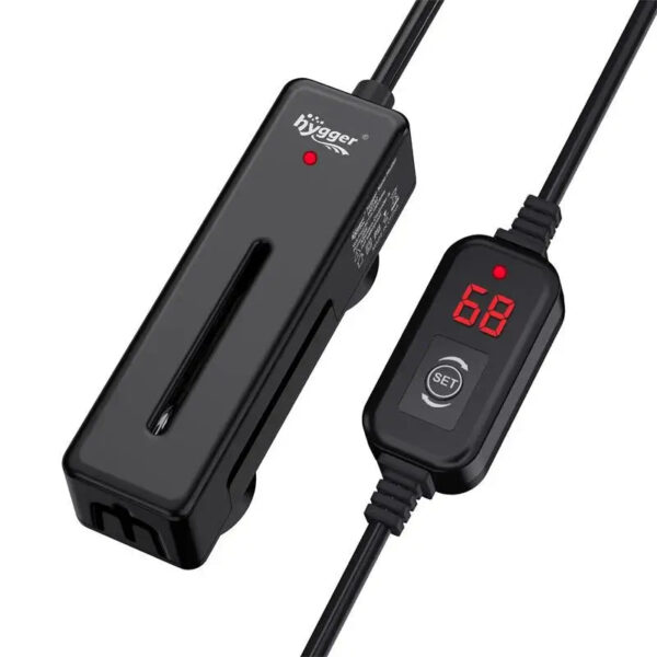 Black Bygger digital temperature controller with LED display and set button