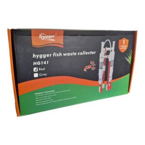 Hygger HG141 fish waste collector packaging with red and grey options
