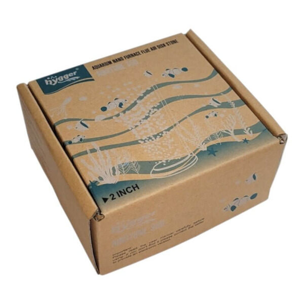 Brown cardboard box with aquarium nano filter media packaging